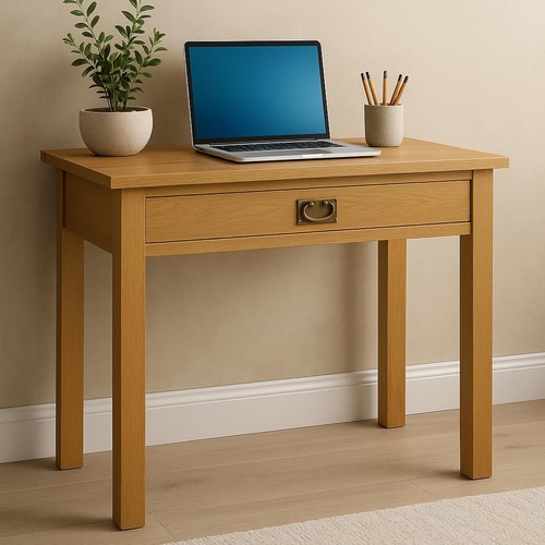 Oak small desk with - oak,