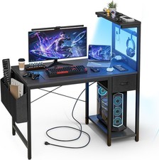 Gaming Desk with Power Outlet