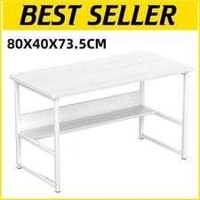 White Compact Computer Desk