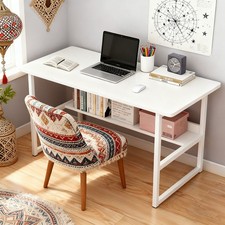 White Compact Computer Desk